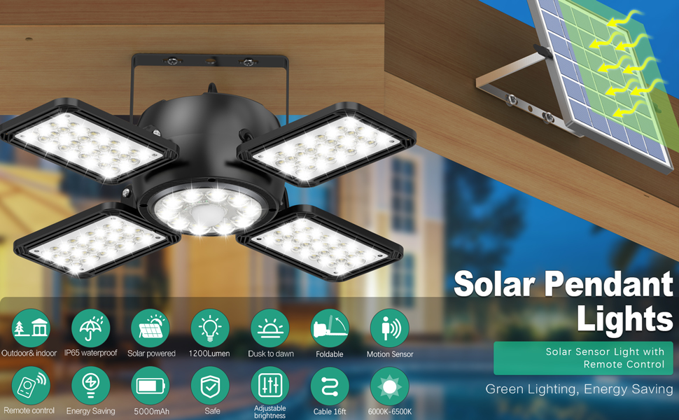 advantage of solar pendant light