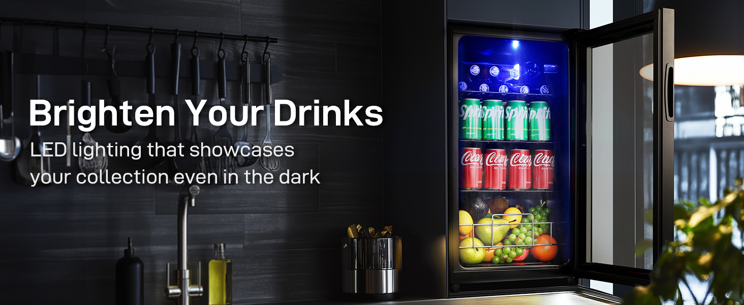 Anypro 2.6 Cu.Ft Beverage Refrigerator and Cooler, Mini