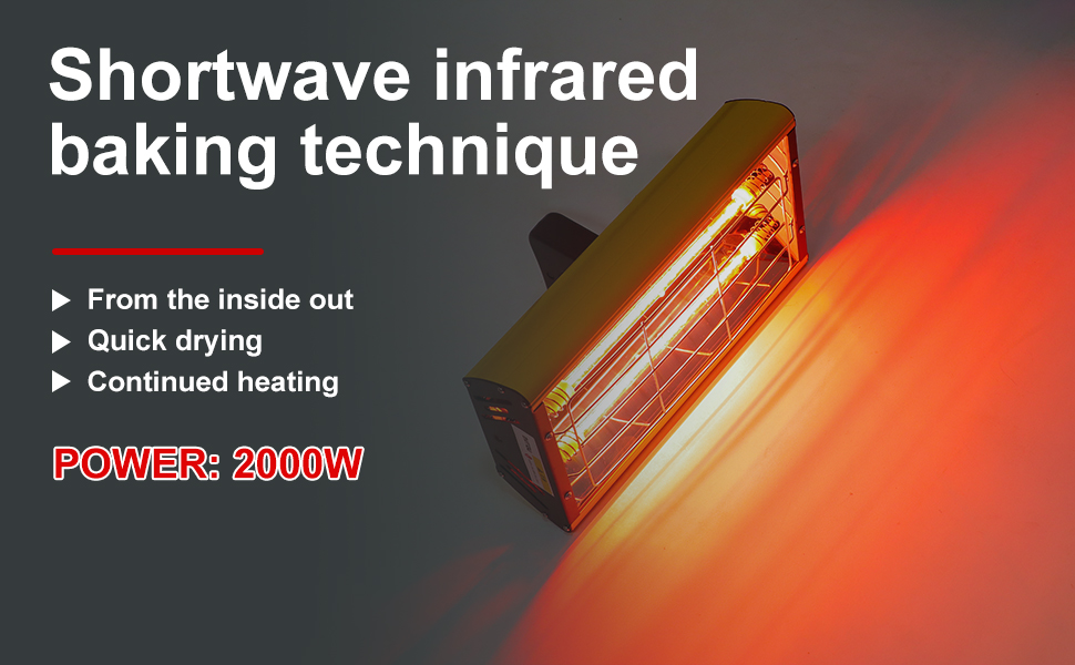 Shortwave infrared baking technique