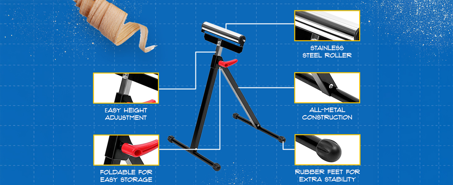 roller stand adjustable height
