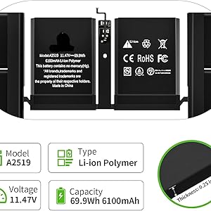 A2519 Laptop Battery Compatible with A2442 MacBook Pro 14 inch (Late 2021)