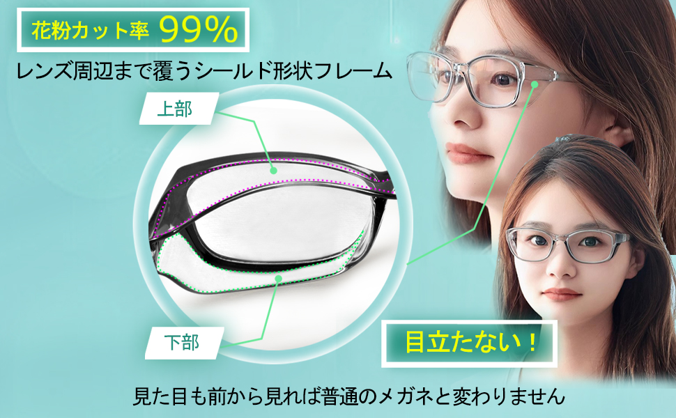 花粉症 メガネ 【特許あり】曇り止め ブルーライトカット アロマ 保護メガネ 花粉症 メガネ 【特許あり】曇り止め ブルーライトカット アロマ