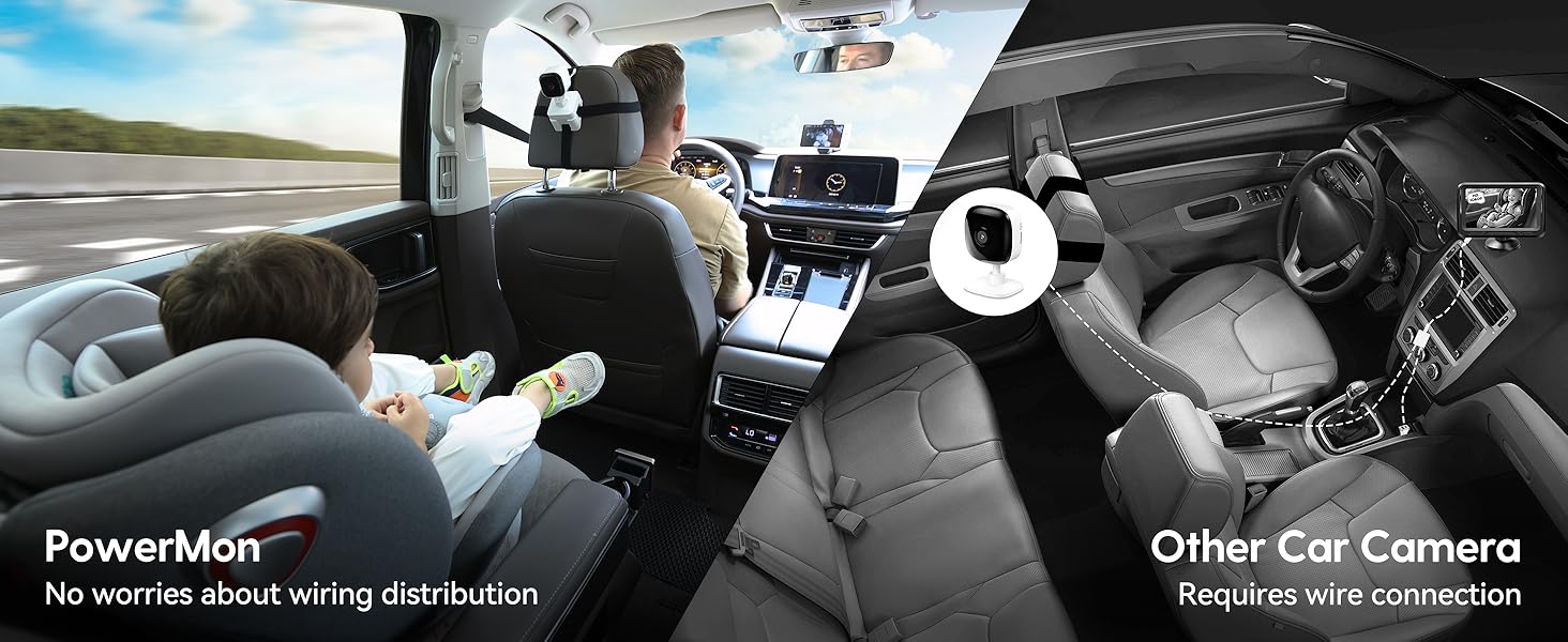baby car camera monitor wireless car seat camera for baby rear facing backseat carseat video 720p