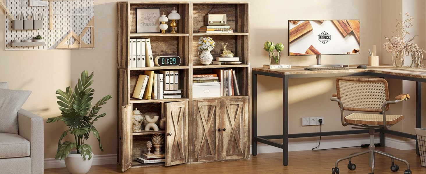 bookcase with door