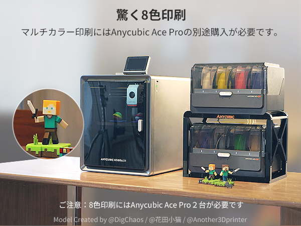 Anycubic ACE Pro ( Kobra S1用)3dプリンター 8色 Anycubic ACE Pro ( Kobra S1用)3dプリンター 8色 Anycubic