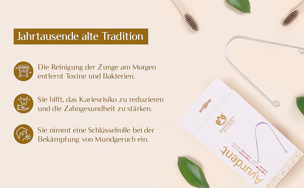 Ayurvedisches Zungenreiniger zungenschaber Reinigung Stück silber kupfer
