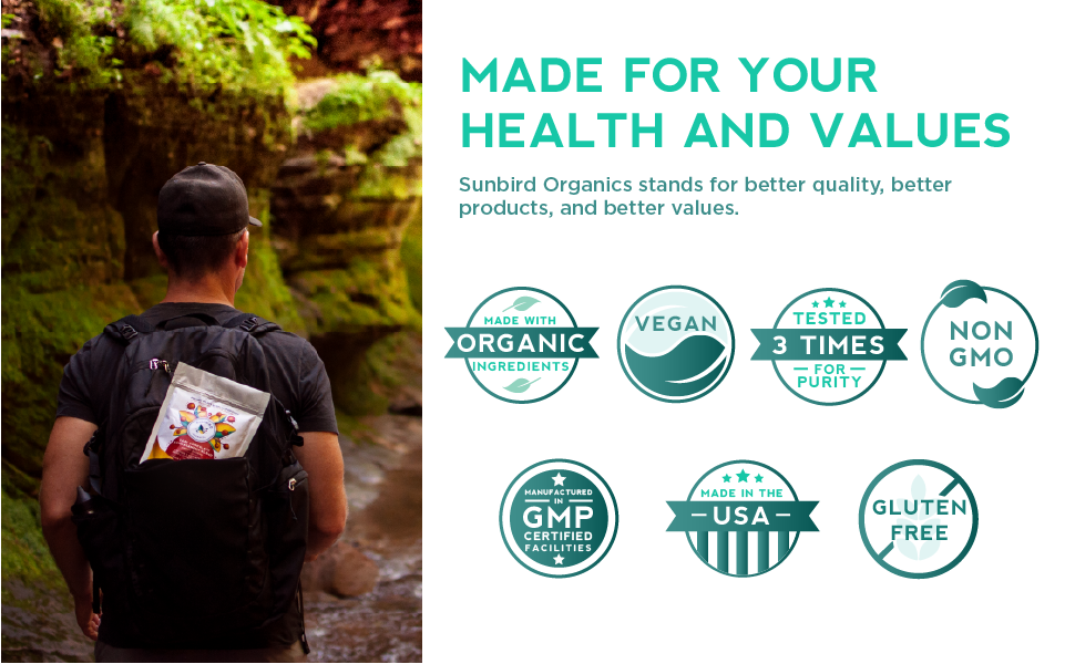 Premium health, organic ingredients, quality guaranteed