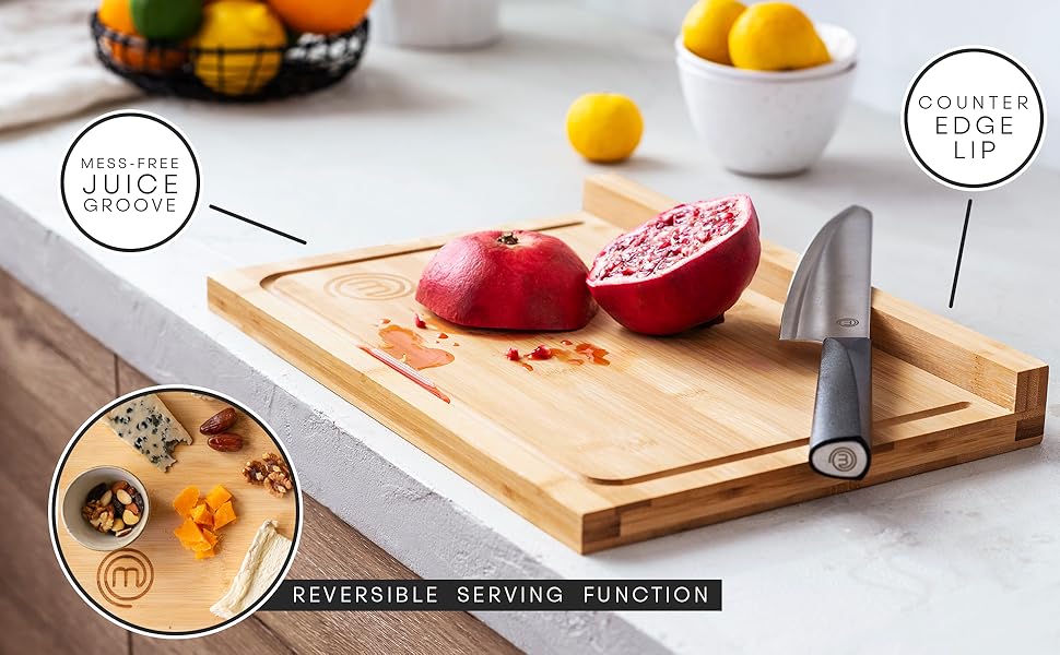 Counteredge board cutting pomegranate