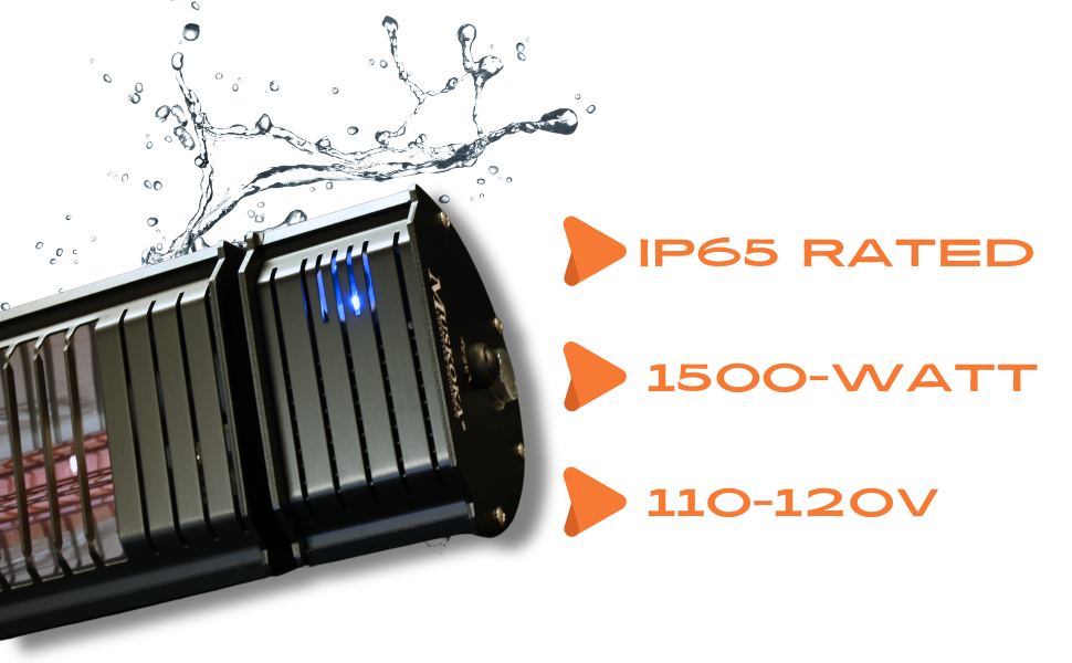 infrared patio heater, remote controlled heater