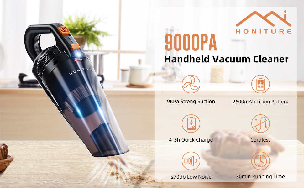 Handheld Vacuum Cordless Vacuum Cleaner Powerful Lightweight Rechargeable Car Vacuum Cleaner