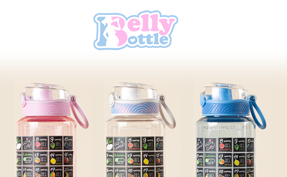 Belly Bottle Pregnancy Water Bottle Intake Tracker with