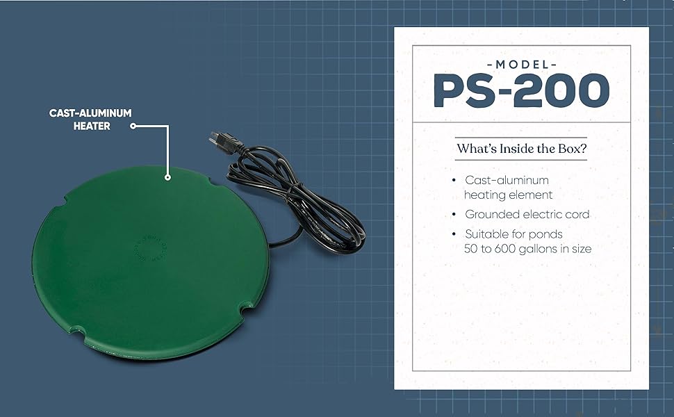 Farm Innovators Model PS200 Pond DeIcer Heated Saucer