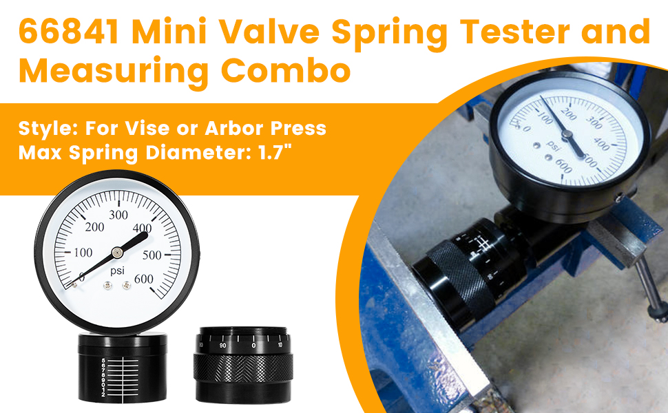 66841 Mini Valve Spring Tester & Measuring Combo with Height Micrometer