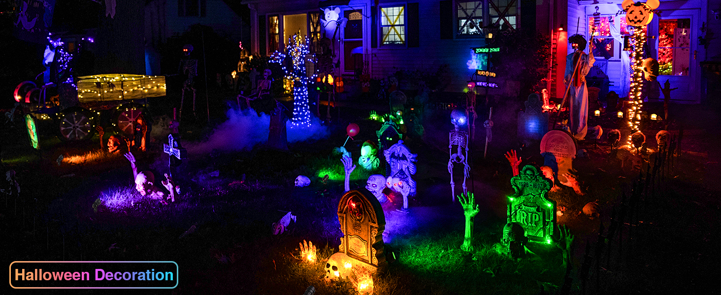 halloween landscape lights