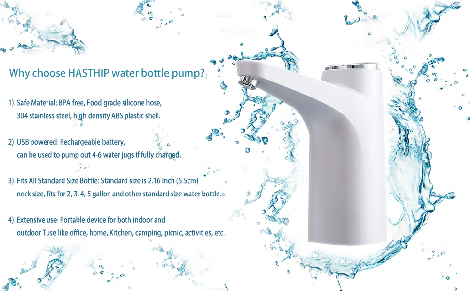 HASTHIP® Automatic Water Dispenser Pump, Portable Can Water Dispenser