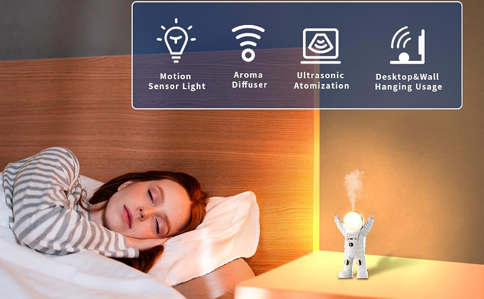 Xhope4u Night Light with Timed Aroma Diffuser, Rechargered