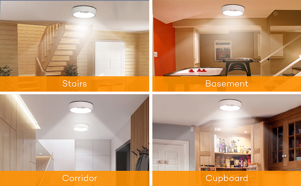 close to ceiling light fixture motion light sensor led lamp battery powered