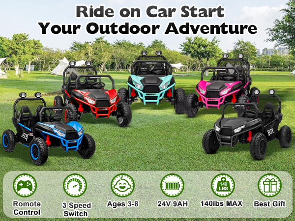 キッズ・ファミリー Yuu Amazon.com: JOYRACER 24V Ride on Toys for Big Kids Side by