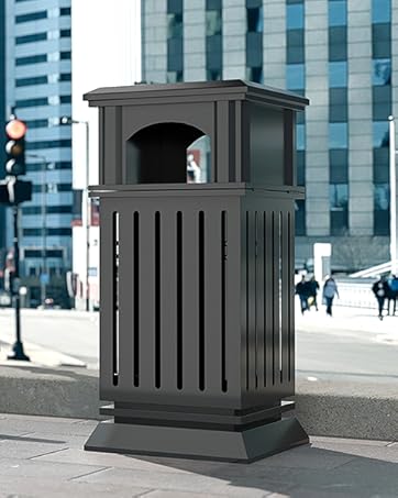 outdoor trash can