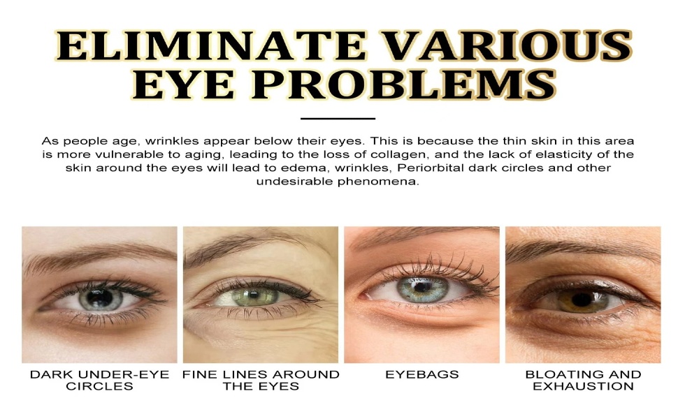24K eye mask patch, eye care, reduces wrinkles, puffiness, eye bags, and dark circles.