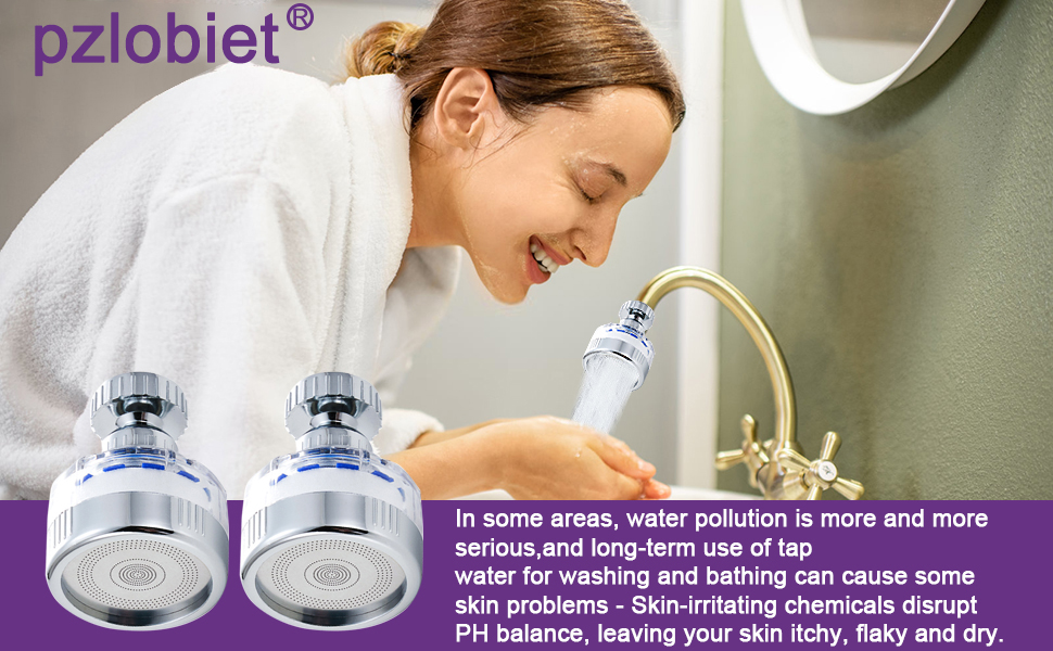 Bathroom Sink Filter Water Faucet, Universal 360 ° Rotating Kitchen