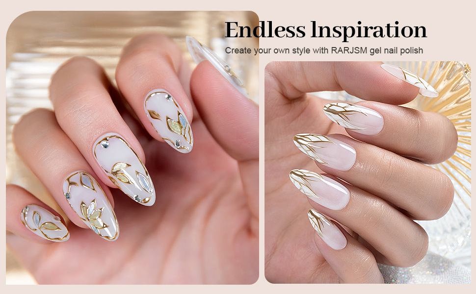metallic bronze gold gel liner nail art metallic nail polish gel