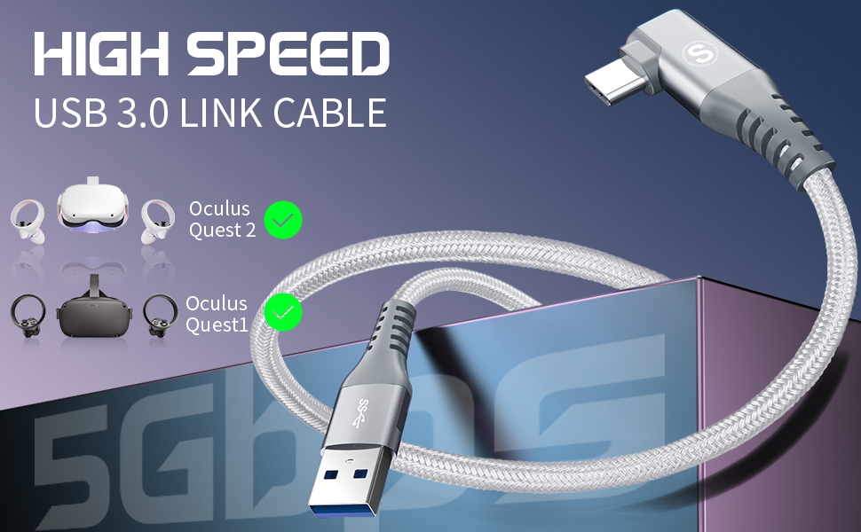 新品　未開封　 Quest Linkケーブル　5M Amazon.co.jp: Quest Link 対応用 ケーブル 5m VR対応 L字 VR