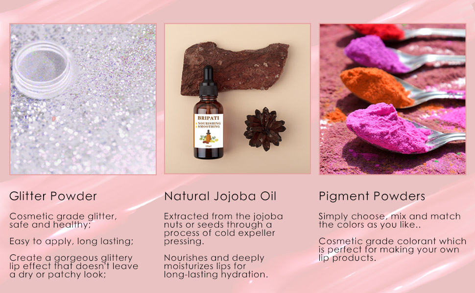 BRIPATI DIY Lip Gloss Making Kit, 46PCS DIY Lip Gloss Kit