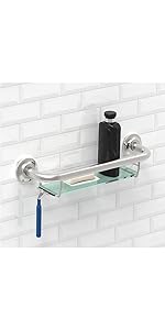 grab bar with shelf