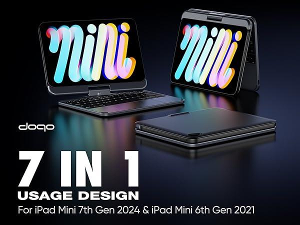 hari san  doqo iPad mini キーボードケース Amazon.com: doqo iPad mini 7 & Mini 6 Keyboard case for 8.3