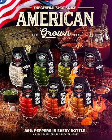 The General’s Hot Sauceホットソース[米国USAアメリカ] Amazon.com : The General's Hot Sauce Gift Set Super 6