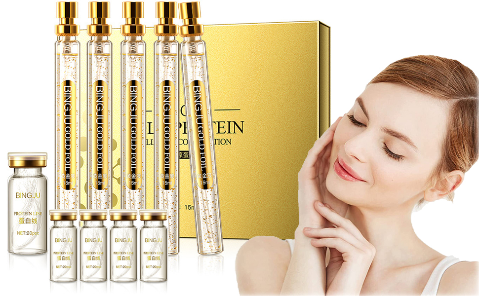 Soluble Protein Thread And Nano Gold Essence Combination