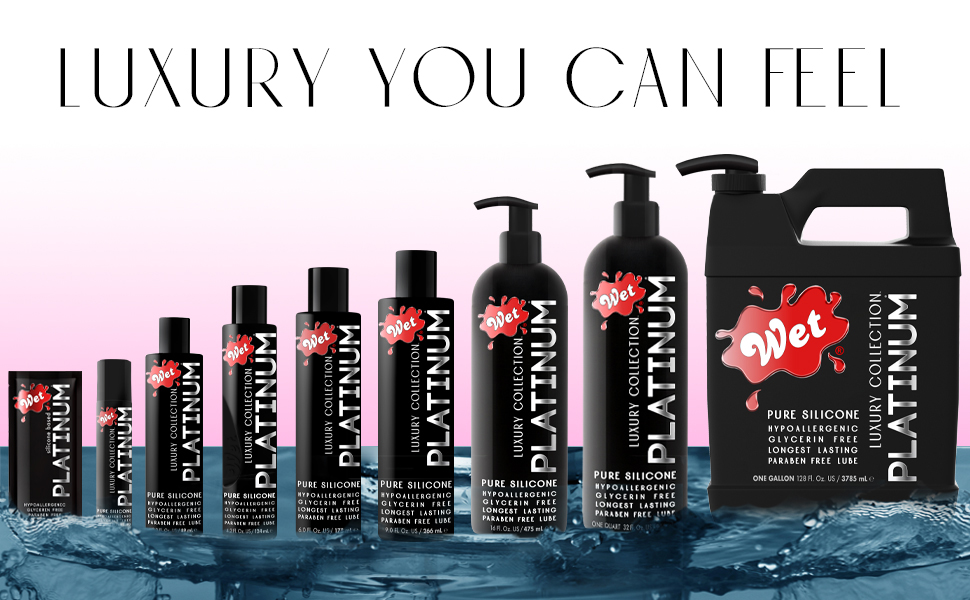 Wet Platinum Silicone Based Lube Gallon Ultra Premium Personal Luxury