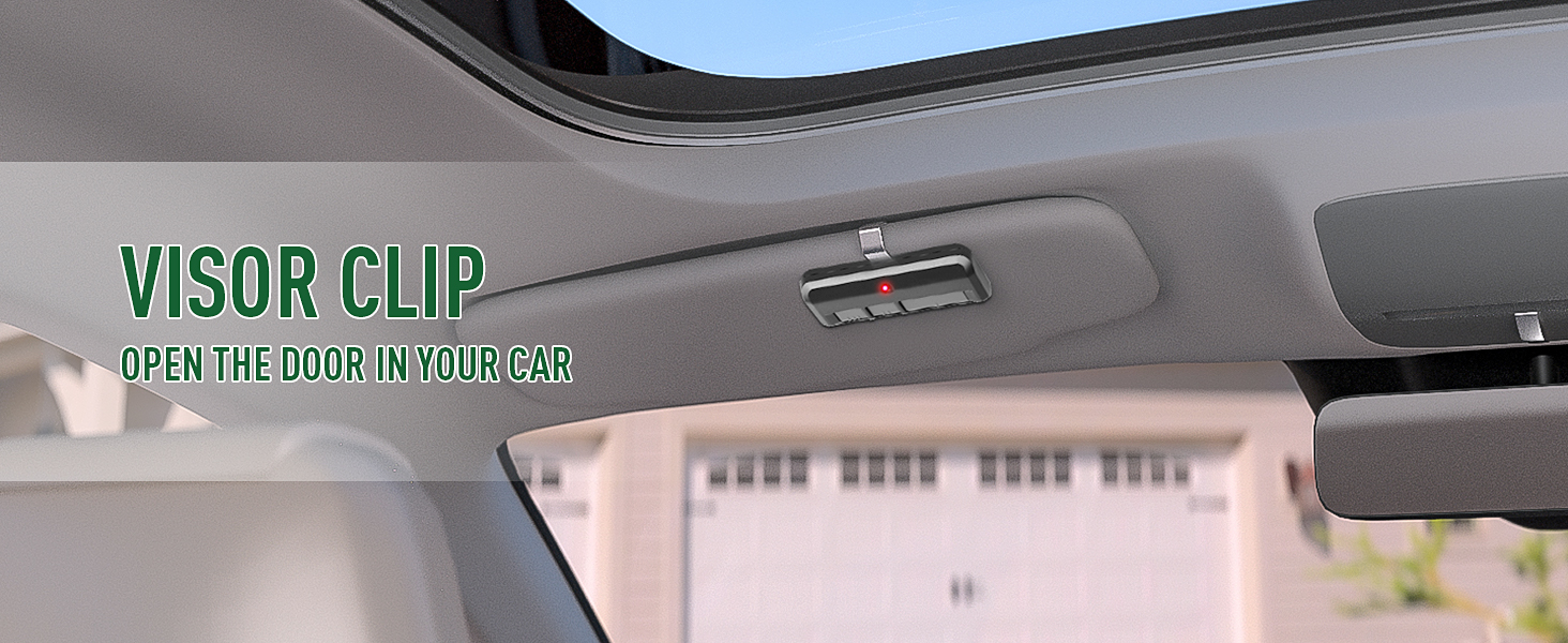 GONAT Universal Garage Door Opener Remote with Visor Clip, for LiftMaster/Chamberlain/Craftsman