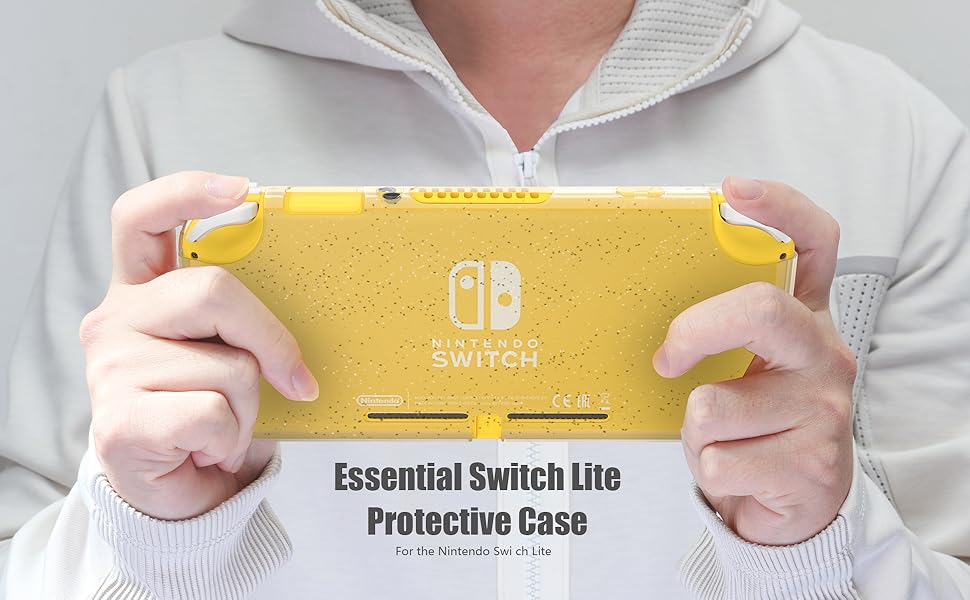 Switch lite Protective Case, Switch lite Clear Glitter Case, Shiny