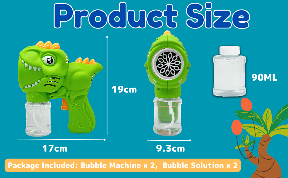 Lubibi Dinosaur Bubble Machine Set 2 bubble machines with bubble