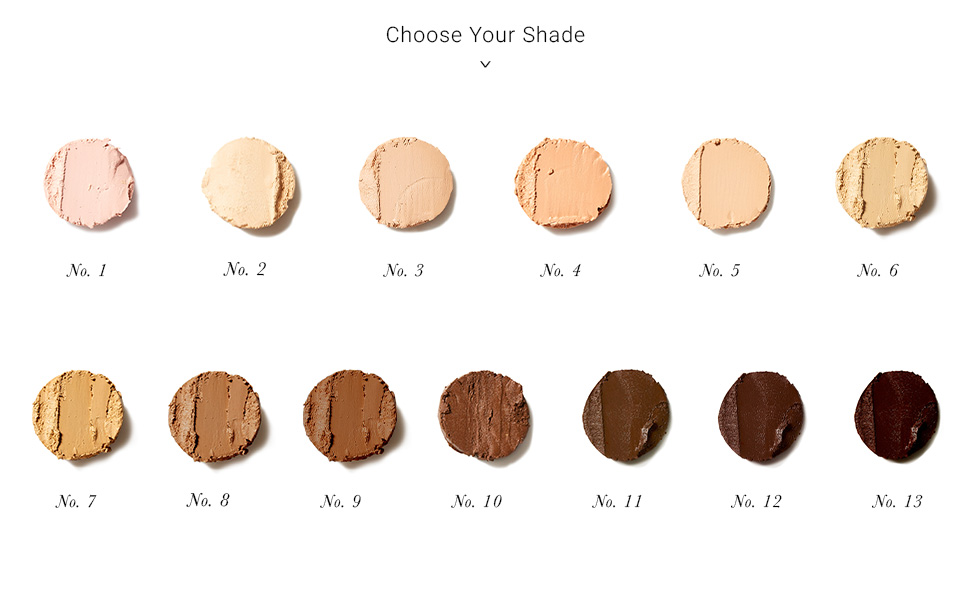 Choose from thirteen 13 different shades that fit any skin tone. For both men and women.