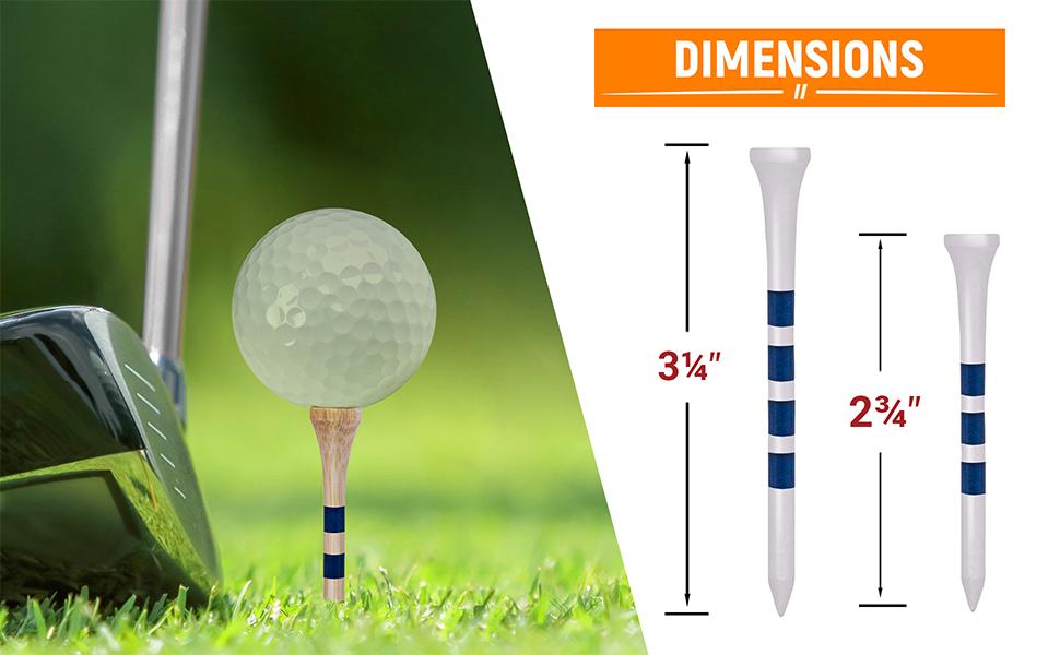 Golf Tees' Sizes