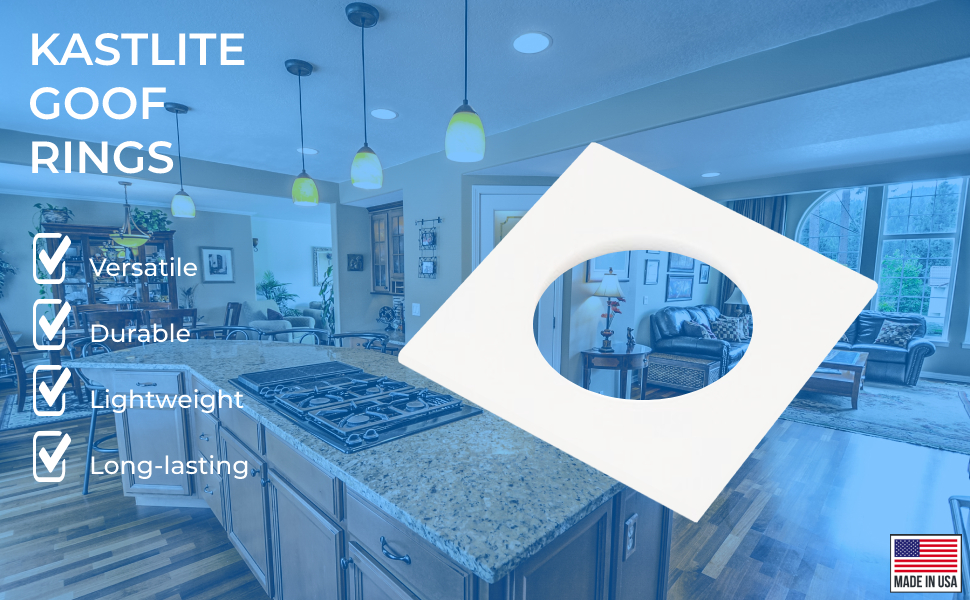 KastLite Solid White Goof Ring (Square/Circle Center) with Custom