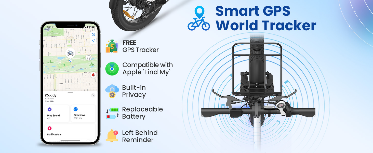 iCaddy with free GPS Tracker