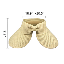 Womens Summer Foldable Straw Sun Visor Wide Brim Hat