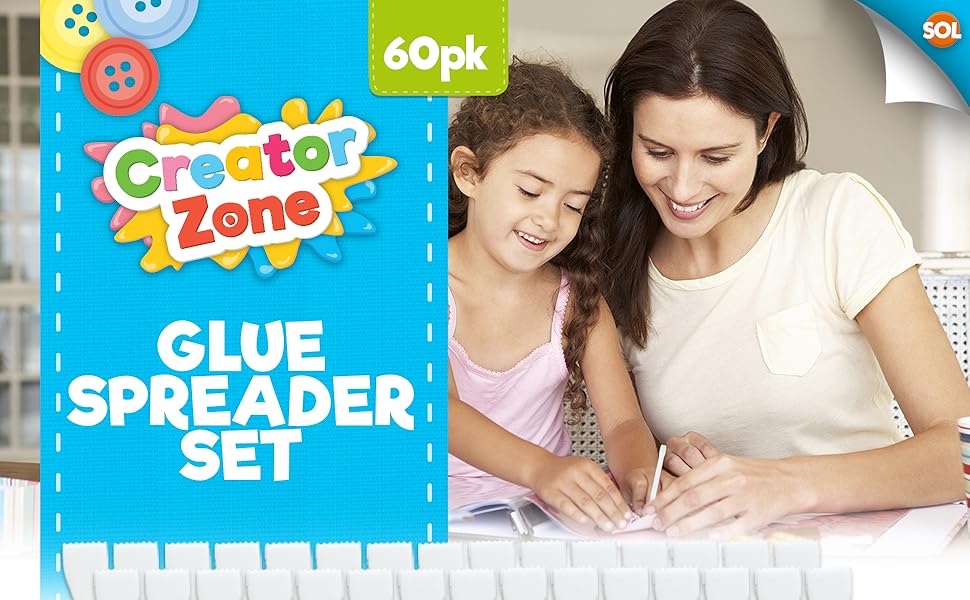 60pk Glue Spreader Set Glue Spreaders for PVA Glue White Adhesive