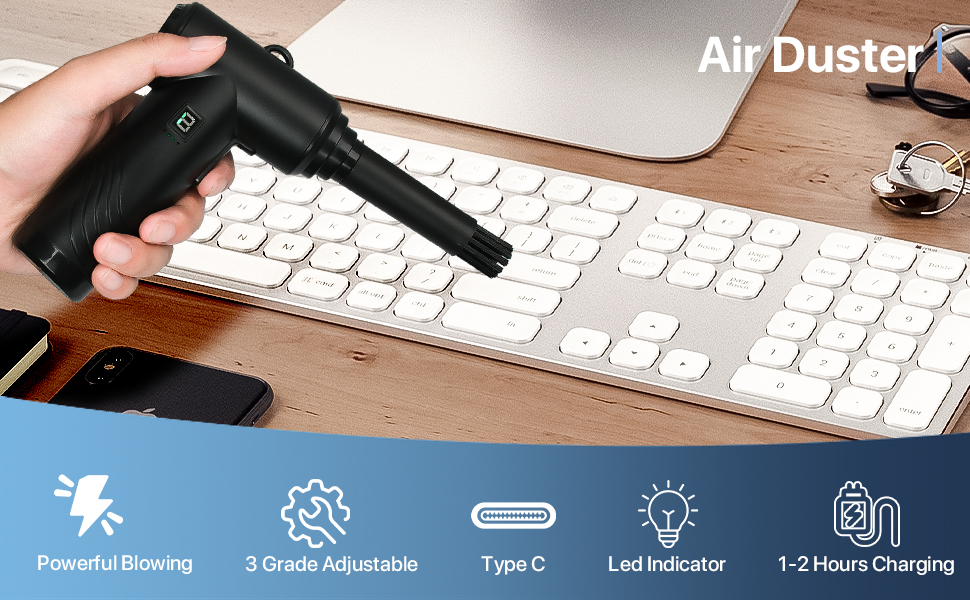 MUMAPI Powerful Electric Air Duster Reusable, Eco