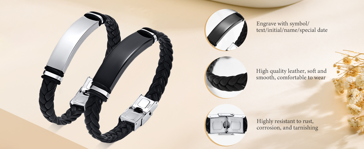 personalized men bracelet