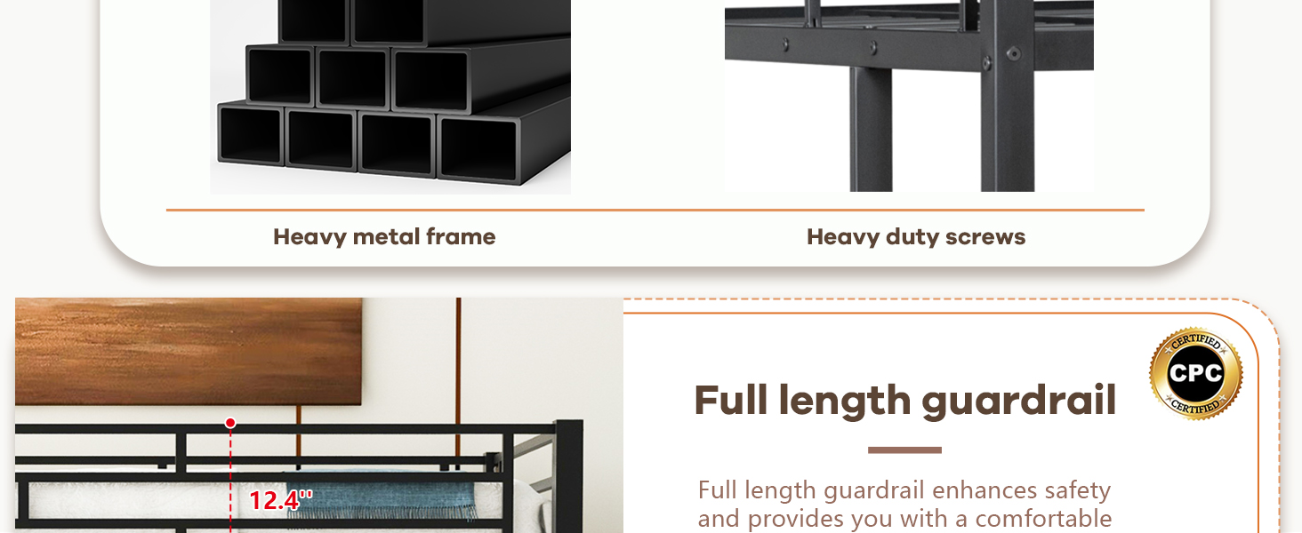 Twin Loft Bed with Desk and Storage Shelves, Metal Loft Bed