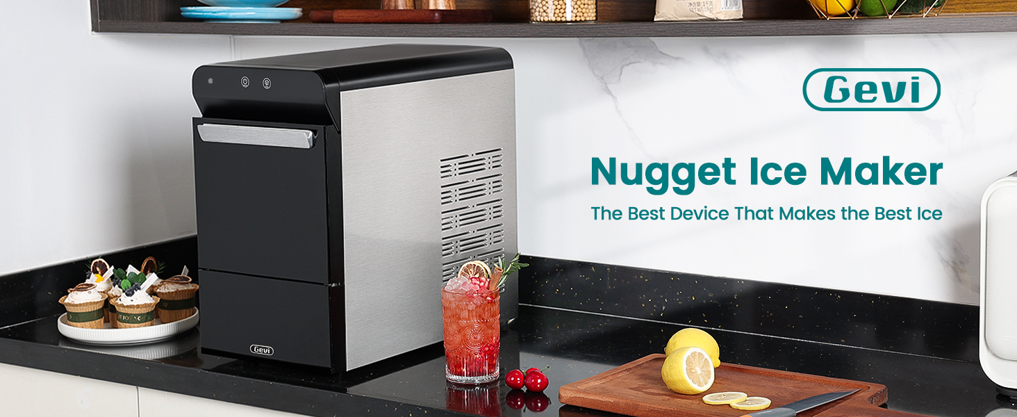 Gevi Household V2.0 Countertop Gemi Nugget Ice Maker Self