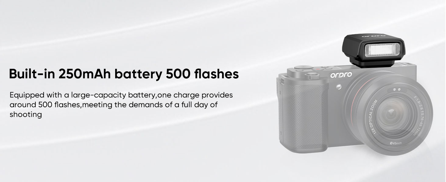 Three adjustable flashbrightness levels