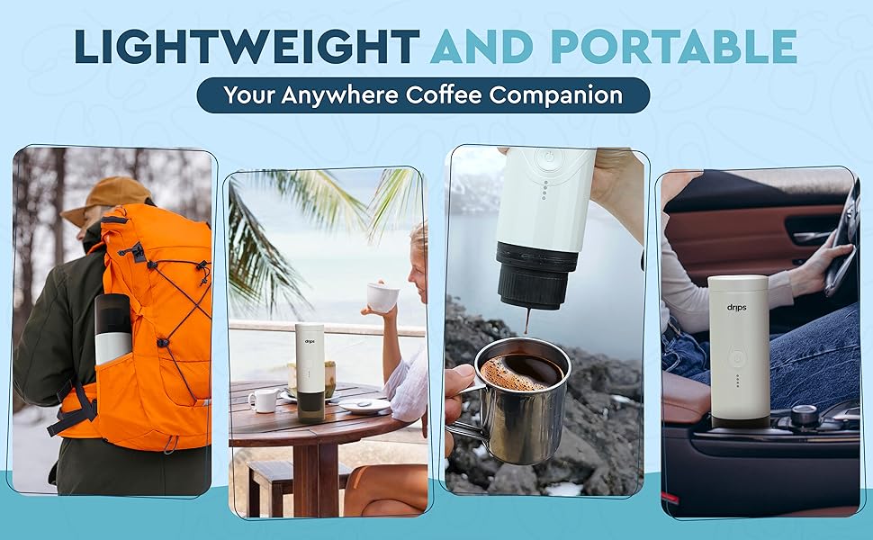 Cafetera ligera y portátil