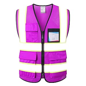 HATAUNKI Reflective Safety Vest for Men Women Hi Vis Vest