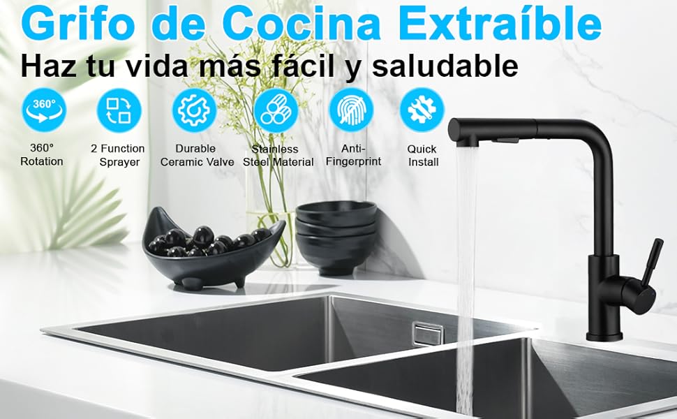 grifo cocina extraible  grifos cocina fregadero